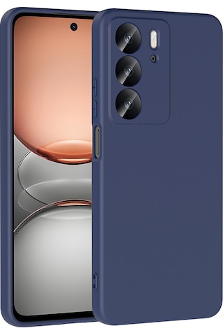 Realme C75 Kılıf Zore Mara Lansman Kapak Lacivert