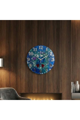 Tahtakale Toptancı Epoksi Kelebek Ve Kuş Desenli Rakamlı Saat Kalıbı 30 Cm