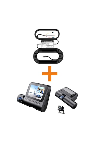 V600 3 Kameralı Araç Kamerası + Obd Park Modu Kiti Full Hd Kayıt, Gece Görüş, Geniş Açı