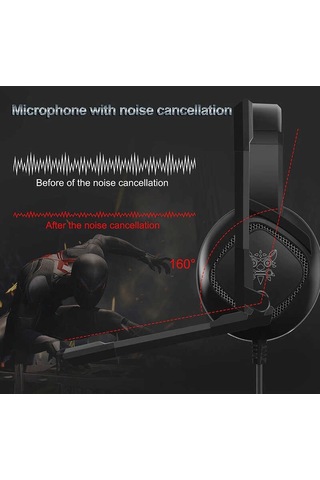 Canpay​ Onikuma K19 RGB 3.5MM Kablolu Kulak Üstü Oyuncu Kulaklığı