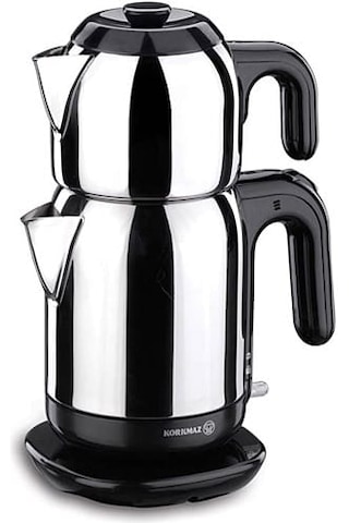 Korkmaz Demtez Inox/siyah Elektrikli Çaydanlık 1.6 Lt