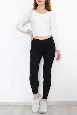 Mokashopin - Örme Kaşe Tayt Siyah - 10158.1567. 001