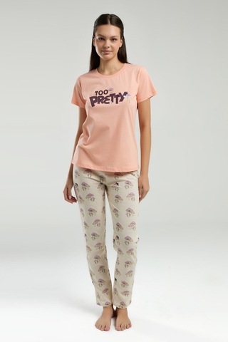 Rolypoly Kadın Turuncu Pijama Takımı Rp3585-s-v1 Turuncu