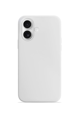 Apple, Uyumlu iPhone 17 Soft Touch Lansman Silikon Kılıf İnci Beyazı