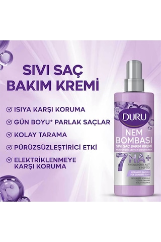 Duru Nem Bombası Yoğun Onarım Sıvı Saç Bakım Kremi 200 Ml