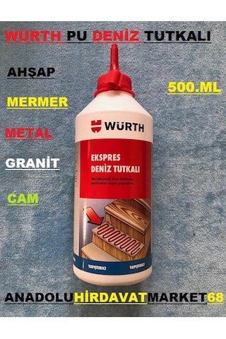 WÜRTH TUTKAL GÜÇLÜ YAPIŞTIRICI DENİZ TUTKALI AHŞAP MERMER VS 500M