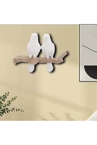 Pazly Suntek Robe Reçine Monte Kuşlar Kanca Duvara Coat Ağaç 2-kuş Ns Diğer