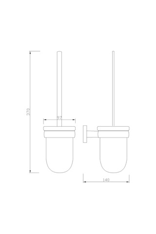 Eva Banyo Fontana Fc-30104 Krom Tuvalet Fırçalığı