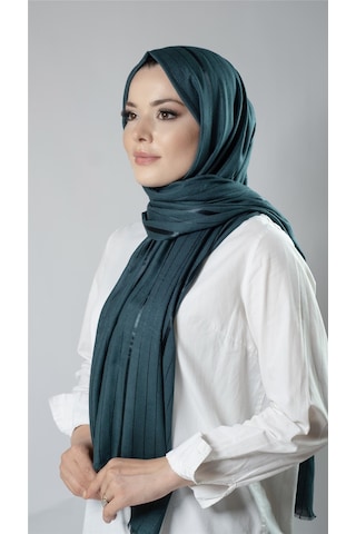 Zümrüt Çizgili Şal Viskon Kumaş Bursa Dolama 202110 37 Zümrüt