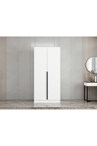 Kale Plus 2 Mebran Kapaklı Dolap Beyaz Mebran 190cm Beyaz