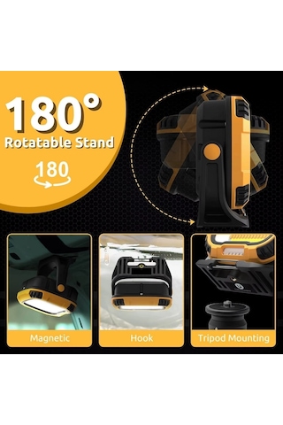 Wison Ws-582 Powerbank Özellikli Tripod Bağlantılı Mıknatıslı 3500 Lümen Usb Şarjlı Çalışma Feneri Çok Renkli 19199885