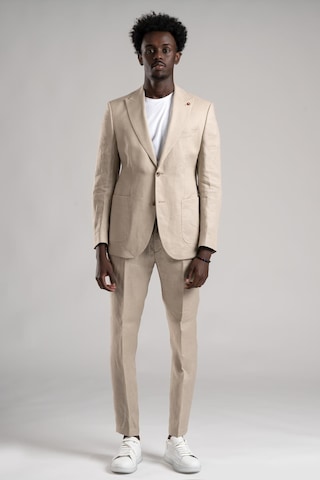 Sir Regular Fit Yarım Astarlı %100 Linen Keten Kumaş Takım Elbise 001