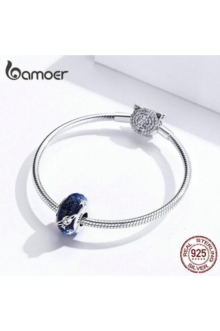 Bamoer Otantik 925 Ayar Gümüş Kolye Benzersiz Yıldızlararası Kolye Yeni Takı Kadınlar Için Gümüş