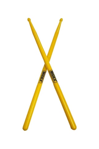 Midex Gfk-801yl 5a Bateri Baget Kırılmaz Polyemid Sarı Renk Davul Bageti 5a Drumsticks