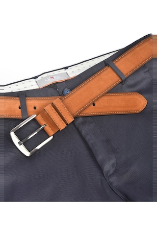 Deepsea Erkek Taba 4 Cm Eninde Süet Kemer Suni Süet Spor Kemer 2402643 Taba