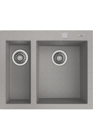 Teka Forsquare 590 Tg Çift Hazneli Tegranite+ Eviye - Stone Grey - 115260020