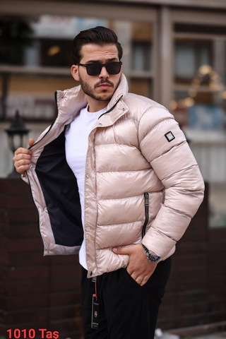 Classics Men Slim Fit Rüzgar Geçirmez Elyaf Dolgulu Mont Taş