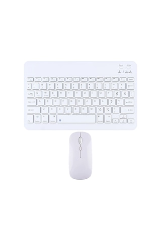 Novstrap Samsung Uyumlu Galaxy Tab A11 Plus İle Türkçe Q Bluetooth Klavye Mouse Seti Şarjlı Optik
