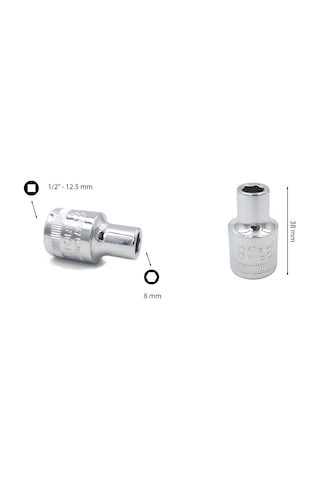 Ceta Form 8 mm 1/2” 6 Köşe Lokma Anahtar C22-H08