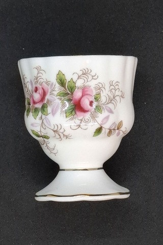 Lavender Rose Bone China Antika Yumurtalık 7.5x5 Cm 4 Adet Beyaz