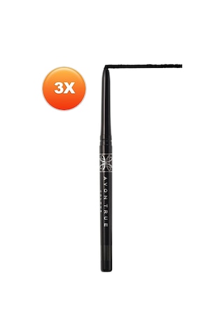 Avon Glimmersticks Açılıp Kapanabilen Göz Kalemi Blackest Black 3'lü