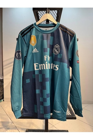 Real Madrid Ronaldo Uzun Kol Turkuaz Futbol Forması Çok Renkli