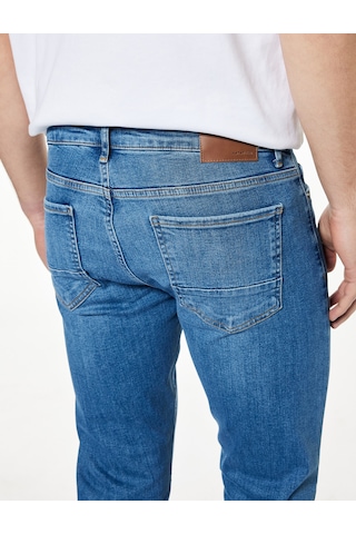 Koton Normal Bel Pamuklu Cepli Slim Fit Jean Pantolon - Brad Jean Orta İndigo 7wam40016nd