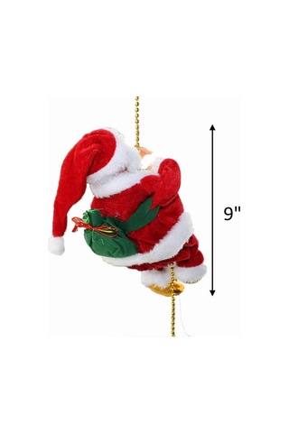 Tırmanma Boncuk Zinciri Noel Baba Kırmızı 20cm