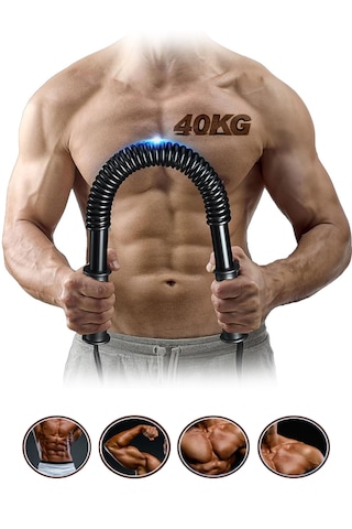 Spor Byfit Yüksek Direnç Seviyeli Bük Bük Egzersiz Aleti Siyah