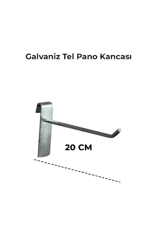 Tel Pano Kancası 20 Cm Raf Askısı Raf Kancası Mağaza Düzenleme 450 Adet