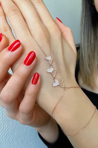 925 Ayar Gümüş Rose Kelebekler Şahmeran - 45100003 Rose Gold