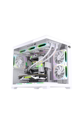 Orion Cube Xl 6x Argb Fan Kumanda Ve Kontrolcü M-atx Boş Bilgisayar Kasası Beyaz