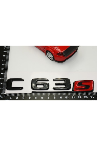 C 63 S Bagaj Parlak Siyah ABS 3M 3D Yazı Logo