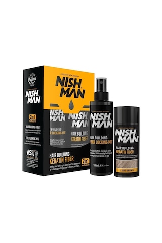 Saç Dolgunşatırıcı Keratinli Fiber Black + Sabitleyici Sprey Set