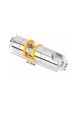 Primepickings Turuncu Yüksek Kaliteli Duş Braketi Duş Rayı Tutucu 19 25mm Abs Krom Duş Başlığı Tutucu 2 Katlı Gri