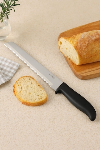 25 Cm Dişli Ekmek Bıçağı Paslanmaz Çelik, Ergonomik Saplı, Profesyonel Kullanım, Uzun Ömürlü-70 Gümüş