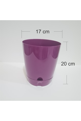 Plastik Tabaklı 20 Cm Saksı RENK