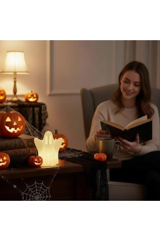 Masaüstü Işıklı Hayalet Helloween Dekor Standart