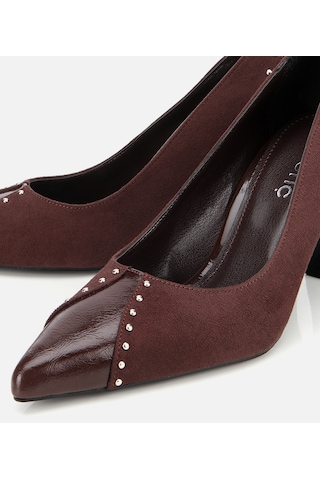 Hotiç Kadın Süet Kahverengi Taşlı İnce Topuklu Stiletto 01ayh314810a480 01ayh314810a480 Kahverengi