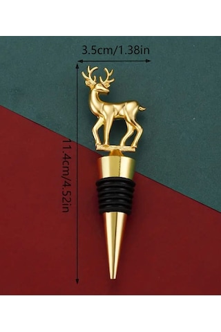 Atay Garage Zarif Altın Kaplama Geyik Şeklinde Şarap Tıpası