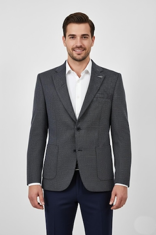 Baglan Erkek Tek Spor Ceket Çift Yırtmaçlı Bgl-st03983 Koyu Gri