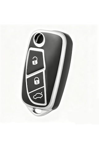 Fiat Fiorino Linea Punto Anahtar Kılıfı Siyah Gümüş
