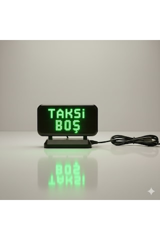 Renkli Dolu / Boş / Acil Durum Göstergeli Akıllı Taksi Tepe Lambası İsbak Onaylı