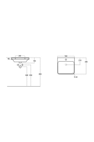 Sanovit Luxury 50 CM Konsollu Lavabo Beyaz