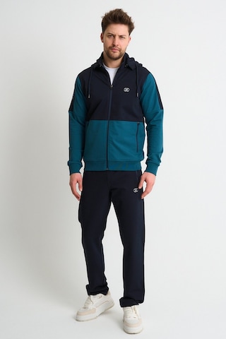 Shooter Sportswear Shooter Premium Erkek Eşofman Takımı Mevsimlik Kapüşonlu Rahat Kalıp Petrol Mavisi