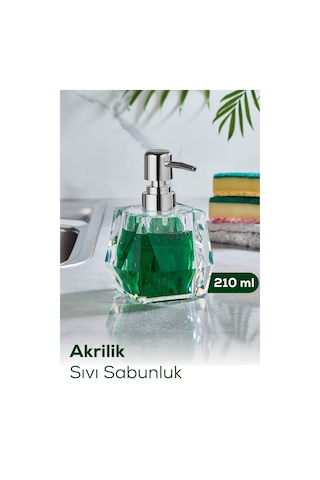 Vienev Akrilik Sıvı Sabunluk 210 Ml Şeffaf 1996 Şeffaf