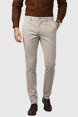 Deepsea Erkek Bej Modern Fit Likralı Kumaş Pantolon Günlük & Ofis Kullanımı 2602020 Bej