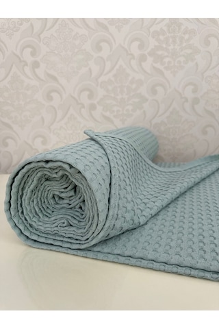 Muteks Premium %100 Pamuk Tek Kişilik Yazlık Pike, Yatak Örtüsü, Terletmez Kumaş Nil Yeşili 160x240cm