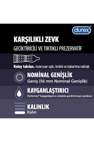 Durex Maraton 20li + Karşılıklı Zevk 20li Prezervatif Avantaj Paketi