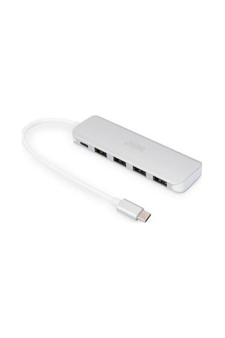 Digitus 4 Port USB 3.0 Hub 4 x USB 3.0 USB-A Dişi Konnektör (USB Çevre Ürünü) 1 x USB Tip C Pd (Power Delivery) Port 1 x USB Tip C